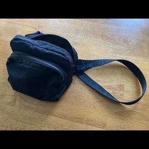 Baggu belt bag, used a few times. Can’t fit my waterbottle, but can fit books!